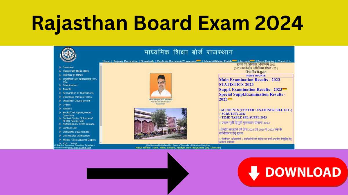 class 9 annual exam time table 2024 rajasthan