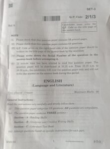 CBSE Class 10 English Question Paper 2024 (Set 3)