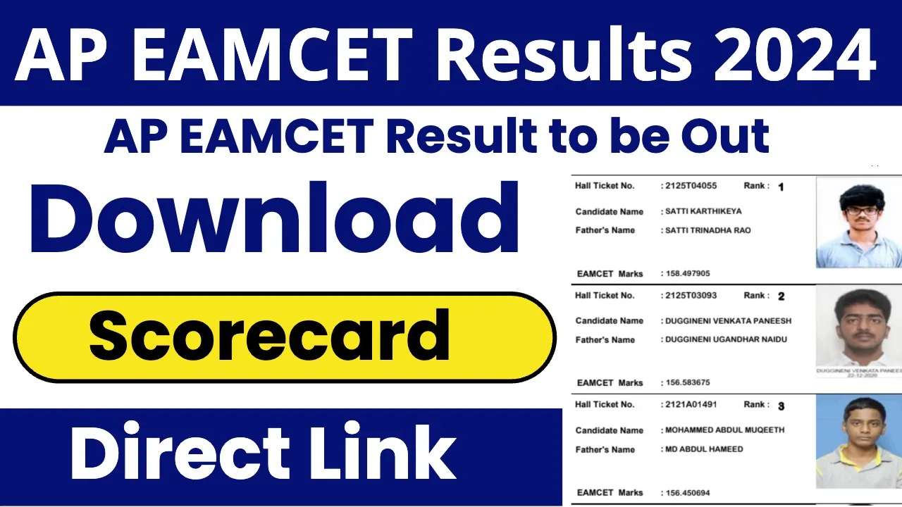 Ap Eamcet Results 2024 Download Link Manabadi Eapcet Scorecard Date