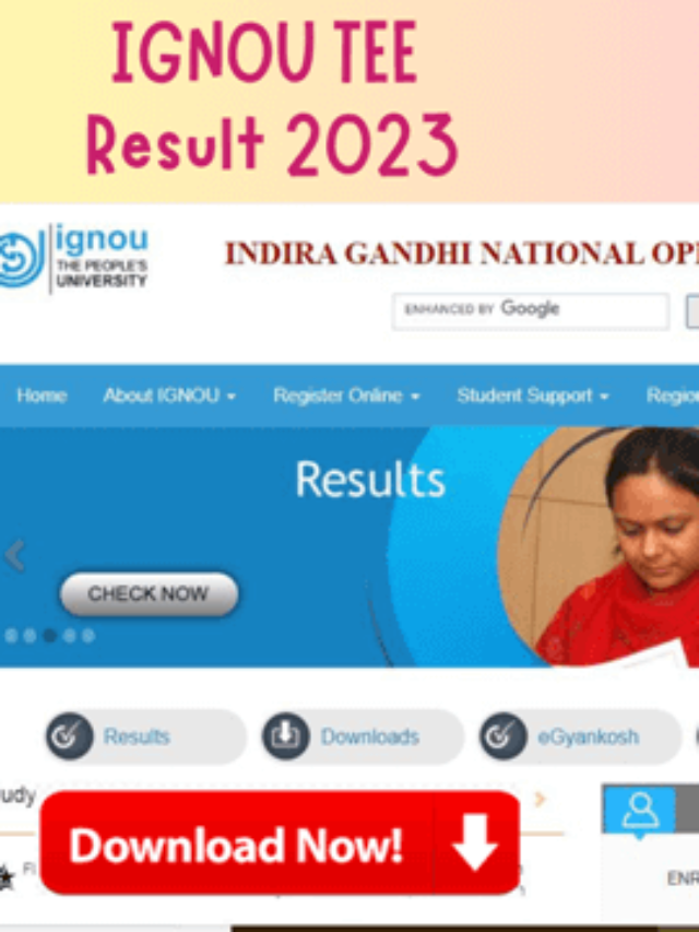 IGNOU TEE Result 2023