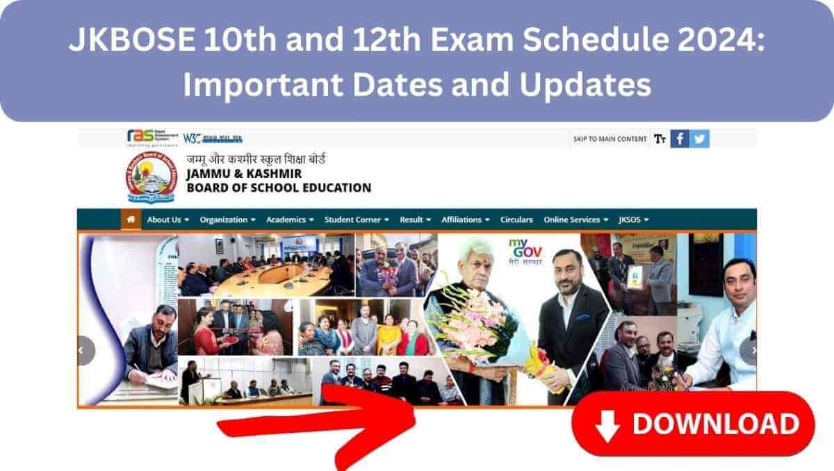 Jkbose 10th And 12th Exam Schedule 2024 Important Dates And Updates