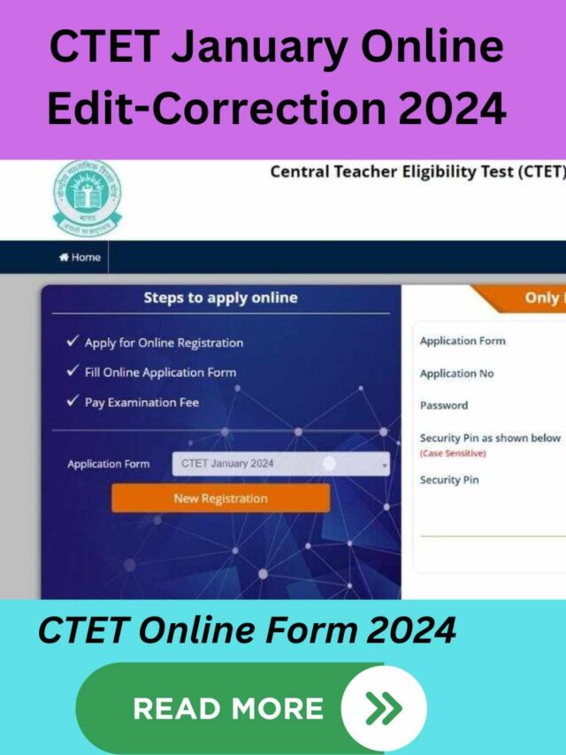 CTET Online Form 2024 Official Notification