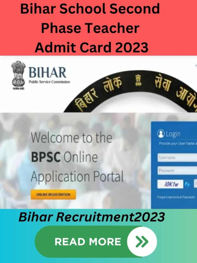 Bihar 2nd Phase Teacher Recruitment2023