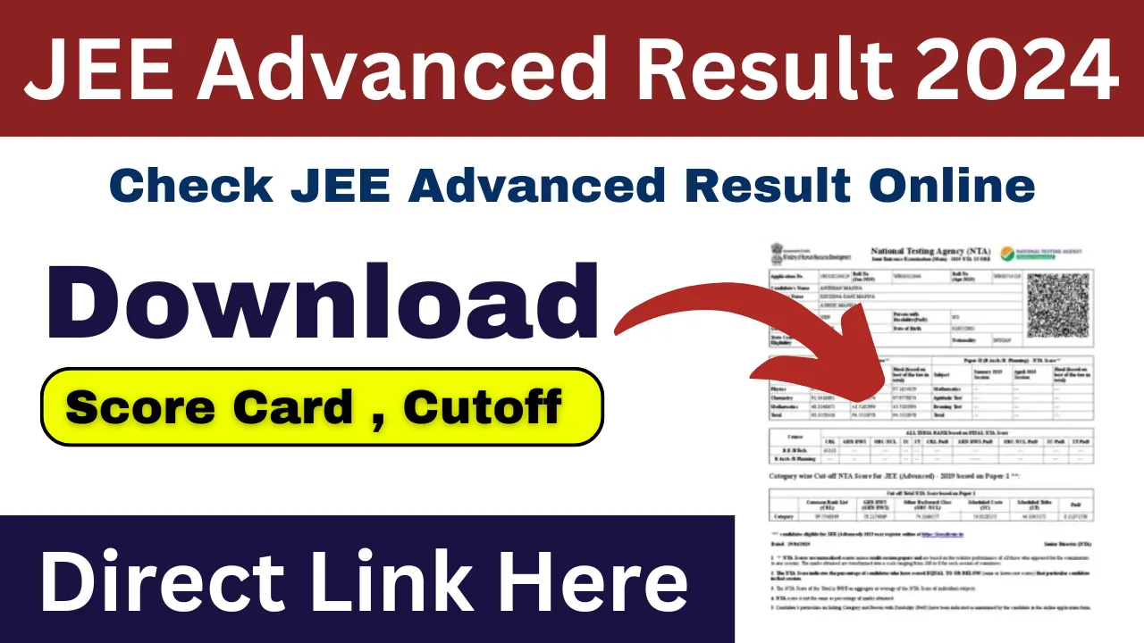 JEE Advanced 2024 Result Declared: Check Scorecard, Toppers, and Answer ...