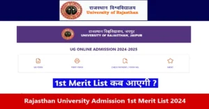 Rajasthan University UG Merit List 2024